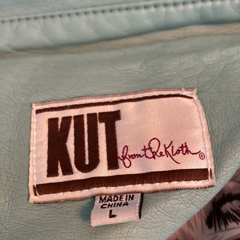 KUT FROM THE KLOTH FAUX LEATHER MOTO JACKET - Large - Picture 4 of 6